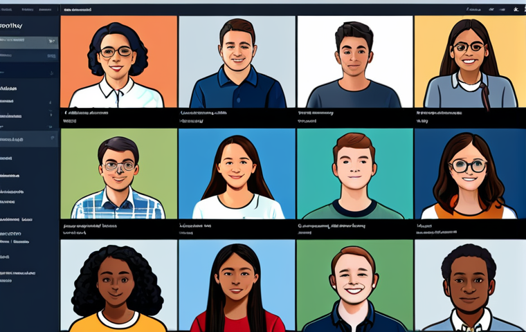 디지털 교육 플랫폼의 발전 - **MOOC Platform Illustration:** "A diverse group of fully clothed students, appropriate attire, part...