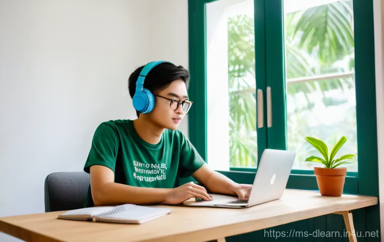 디지털 교육의 실용적 접근 - **Prompt 1: Focused Online Learning Environment**
    A young adult Malaysian student, around 18-20 ...