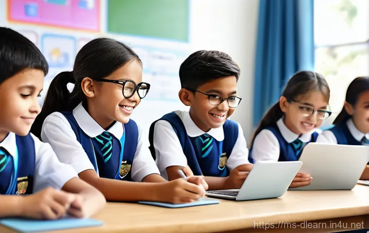 교육용 소프트웨어 - **Prompt 1: Engaging Digital Classroom with Gamified Learning**
    "A vibrant and modern classroom ...